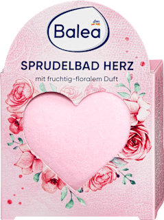 Pezsgő fürdőtabletta, szív Balea