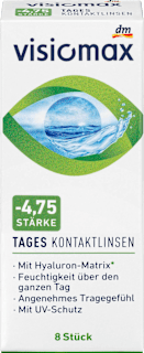 Soczewki kontaktowe jednodniowe, moc: -4,75 VISIOMAX