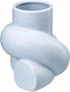 Vase "Knoten", hellblau (17x14x14 cm), 1 St