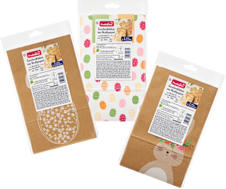 Geschenktüten aus Kraftpapier Ostern, midi, mit Accessoires Profissimo