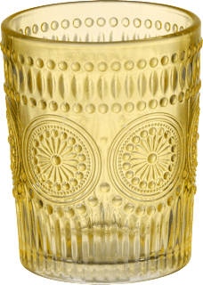 Trinkglas, geschliffen, gelb Dekorieren & Einrichten