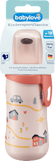 Trinkflasche Kinder  rosa Bauernhof, 330 ml babylove