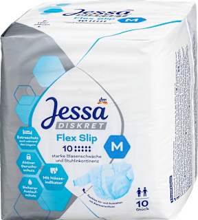Higienske plenice Flex Slip, velikost M, za težko inkontinenco urina in inkontinenco blata Jessa DISKRET