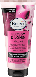 Balzam za dolge in poškodovane lase brez sijaja GLOSSY & LONG  Balea PROFESSIONAL