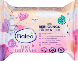 Big Dreams maramice za uklanjanje šminke, 5in1 Balea