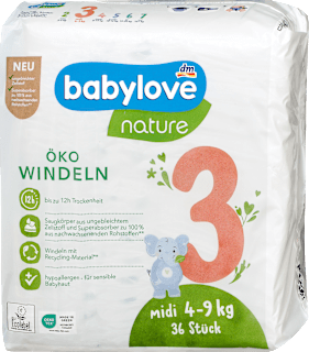 nature pelene, veličina 3 midi (4-9kg) babylove nature