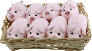 Plüschfigur, Schweinchen mit Kleeblatt (12 cm) Dekorieren & Einrichten