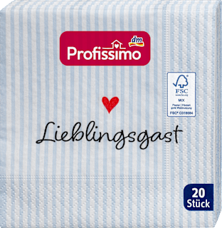 Cocktailservietten "Lieblingsgast"  (25x25 cm) Profissimo