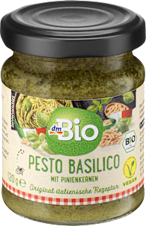 Pesto biologico di basilico con pinoli dmBio