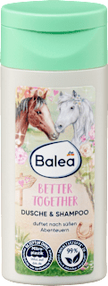 Gel za tuširanje in šampon za lase 2 v 1 Better Together, potovalna velikost Balea
