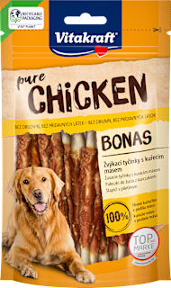 Dopolnilna hrana za pse – palčke s piščančjim mesom pure CHICKEN BONAS Vitakraft