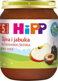 EKO voćna kašica – šljiva i jabuka, 5 + mj. HiPP