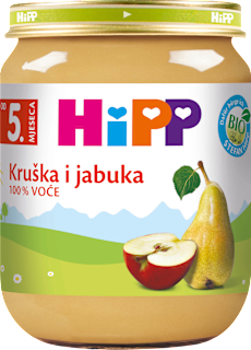 EKO voćna kašica  od banane i kruške, 5 + mj. HiPP
