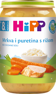 EKO kašica – puretina, riža i povrće, 8 + mj. HiPP