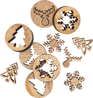 Weihnachtsdeko Holzstreu gestanzt KUWOPA