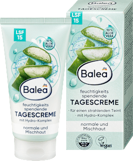 Vlažilna dnevna krema za obraz, ZF 15 Balea