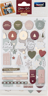 Sticker Set Weihnachten sortiert Paradies