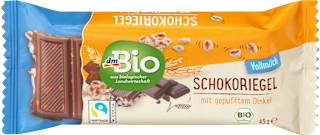 Schokoriegel Vollmilch mit gepufftem Dinkel dmBio