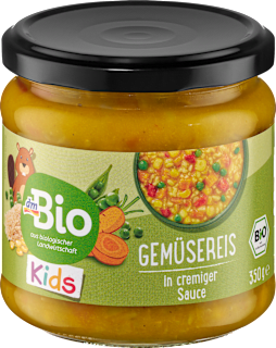 Био меню ориз със зеленчуци Kids, 3+г dmBio