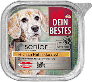 Nassfutter Hund senior reich an Huhn klassisch Dein Bestes