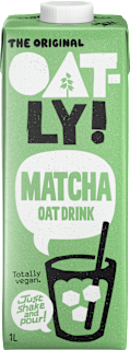 Ovsený nápoj s matcha zeleným čajom Oatly