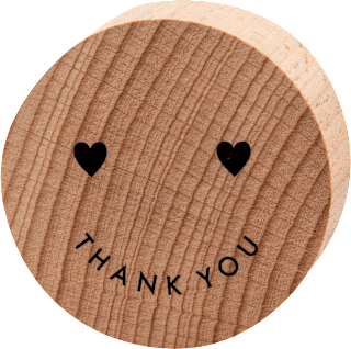 Holzstempel "Thank You" sortiert Profissimo