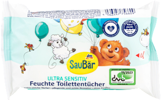 Feuchte Toilettentücher Ultra Sensitiv SauBär