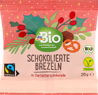 Schokolierte Brezeln Zartbitter, Adventskalender zum Selbstgestalten 2025 dmBio