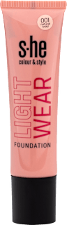 LIGHT WEAR tečni puder - 001 Natural Ivory s-he colour&style