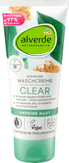 Crema detergente viso Clear con argilla e té verde bio alverde