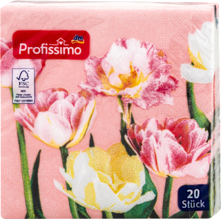 Салфетки с мотив на лалета (25 x 25 cm) Profissimo