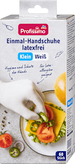 Einmal-Handschuhe Latexfrei Weiß Klein (30 Paar) Profissimo