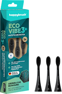 Aufsteckbürsten Eco Vibe 3+ schwarz happybrush