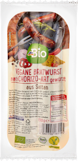 Veganske pikantne kobasice od sejtana Chorizo dmBio