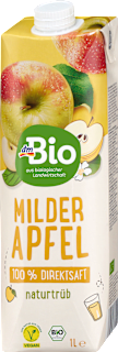 Jemná jablková šťava 100 % dmBio