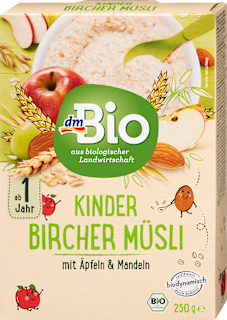 Detské müsli s jablkami a mandľami dmBio