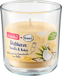 Duftkerze im Glas Vanille & Kokosnuss  Profissimo