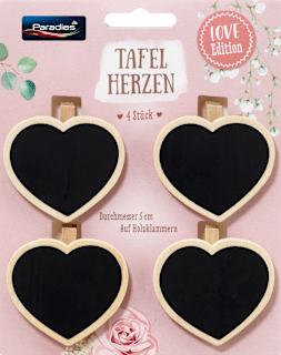Tabuľkové srdiečka LOVE edition Paradies