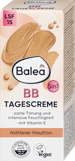 denní BB krém 5 v 1 SPF15, středně tmavý tón pleti Balea