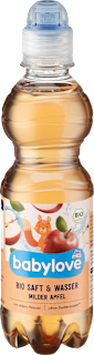 Saft Bio Milder Apfel mit Wasser babylove