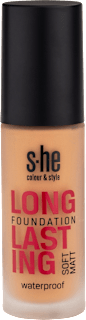 Vízálló alapozó Longlasting Soft Matt, 190/005 Caramel s-he colour&style