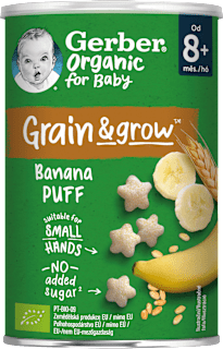 Bio banános gabona snack 8 hónapos kortól Gerber Organic