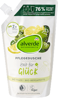 sprchový gel bio máta & bio bergamot náhradní náplň alverde NATURKOSMETIK