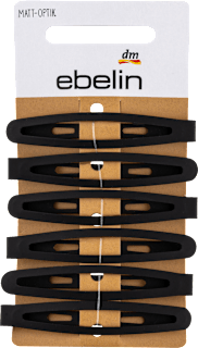 Schwarze Haarspangen Matt-Optik ebelin