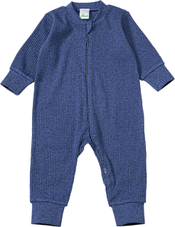 Schlafanzug mit Ripp-Struktur, blau, Gr. 86/92 ALANA