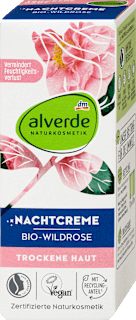 Éjszakai arckrém bio vadrózsával, száraz bőrre alverde NATURKOSMETIK