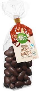 Bio karamellás mandula étcsokoládéban dmBio