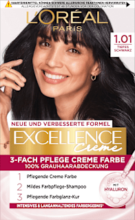 Creme 3-Fach Pflege Creme Farbe - Nr. 1.01 Tiefes Schwarz L'ORÉAL PARiS EXCELLENCE Creme