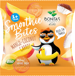 Liofilizowana przekąska mango-kokos-marchew BIO, po 1. roku BONITAS ORGANIC