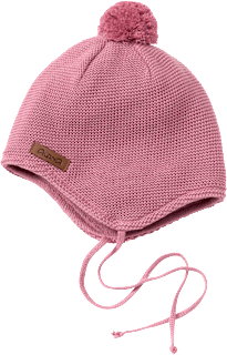 Strickmütze mit Bommel, rosa, Gr. 44/45 ALANA